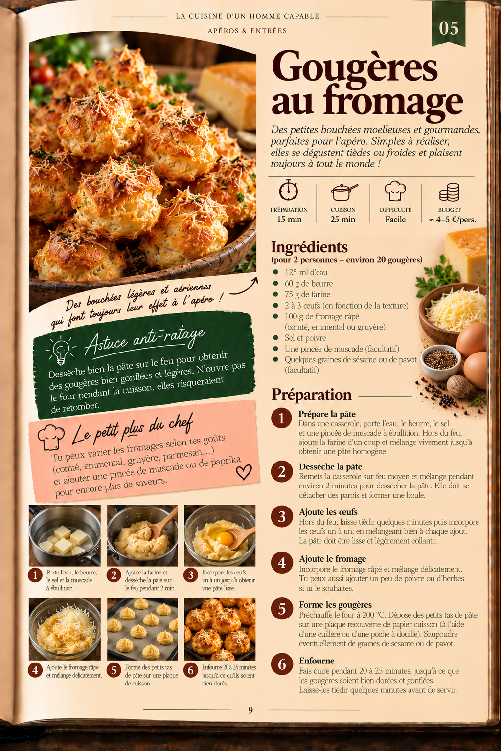 Gougères au fromage