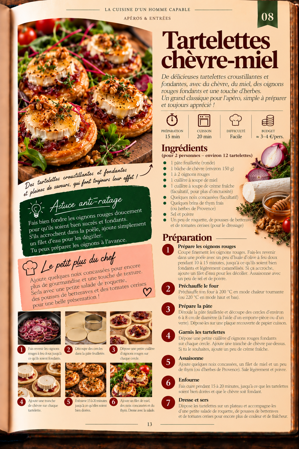 Tartelettes chèvre-miel