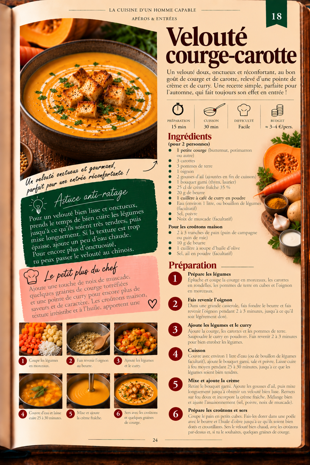 Velouté courge-carotte